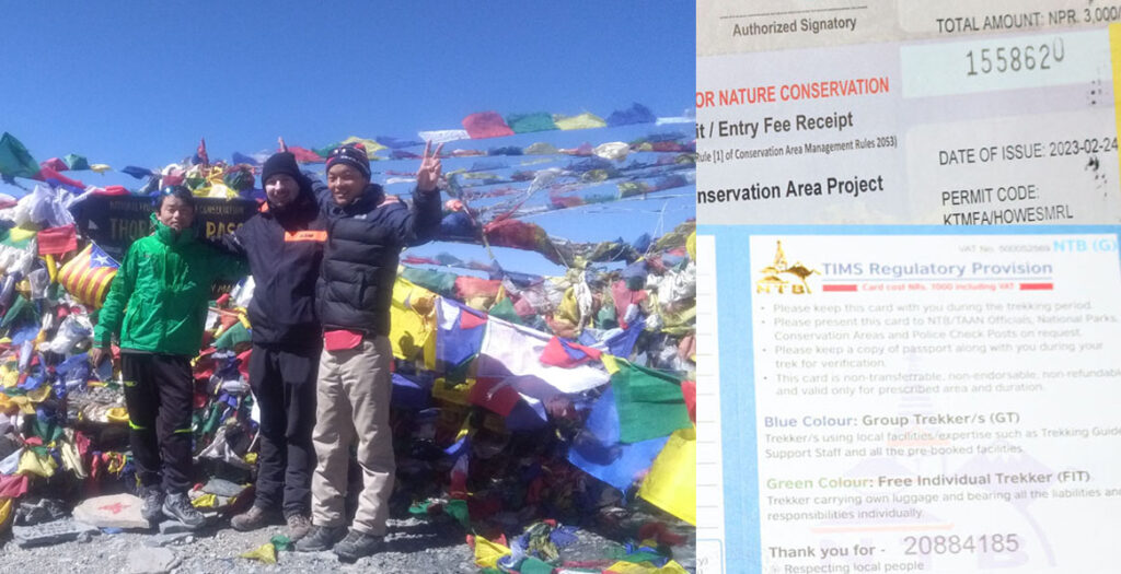 Izin Perjalanan Sirkuit Annapurna dan TIMS
