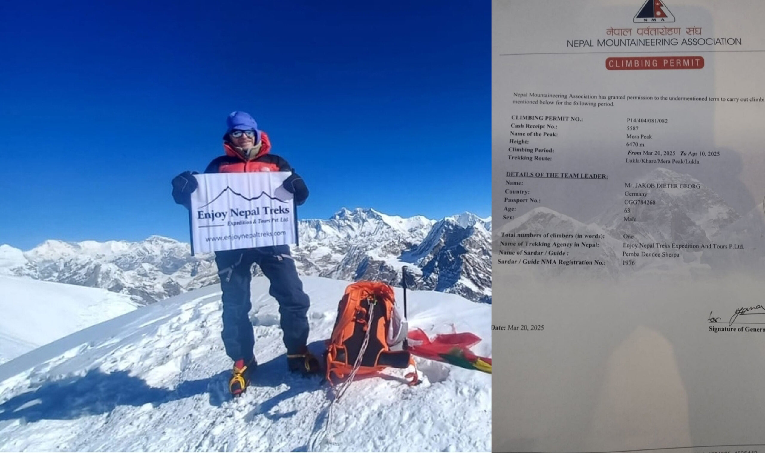 Cập nhật chi phí hoặc giá giấy phép leo núi Mera Peak